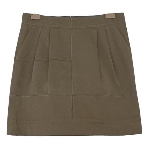 Pre-owned Brunello Cucinelli Mid-length Skirt In Khaki