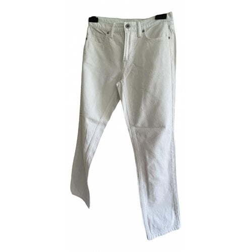 Pre-owned Vince Straight Jeans In White
