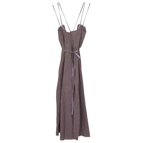 Pre-owned Forte Forte Linen Maxi Dress In Pink