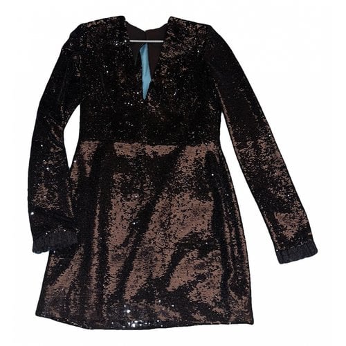 Pre-owned Philosophy Di Alberta Ferretti Glitter Mini Dress In Black