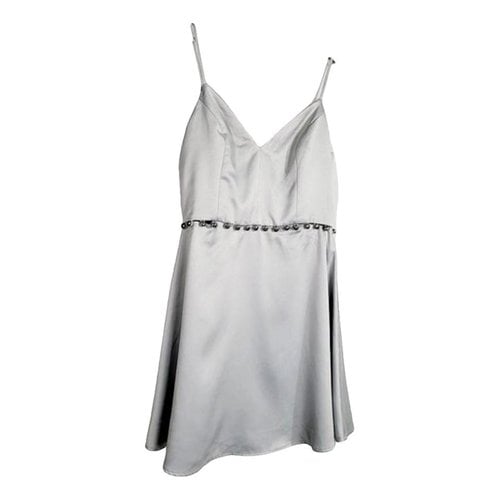 Pre-owned Nbd Mini Dress In Silver