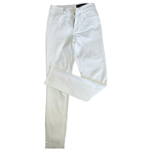 Pre-owned Armani Exchange Slim Jeans In White