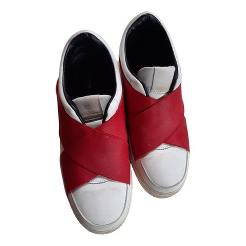 Pre-owned Proenza Schouler Leather Trainers In White
