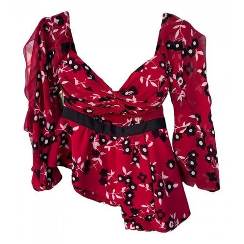 Pre-owned Self-portrait Blouse In Red