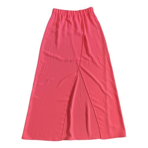 Pre-owned P.a.r.o.s.h Maxi Skirt In Pink