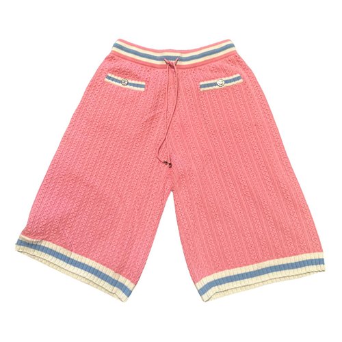 Pre-owned Chanel Wool Shorts In Pink