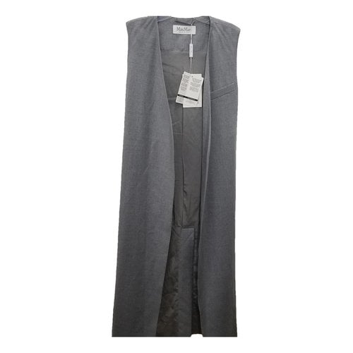 Pre-owned Max Mara Wool Top In Grey