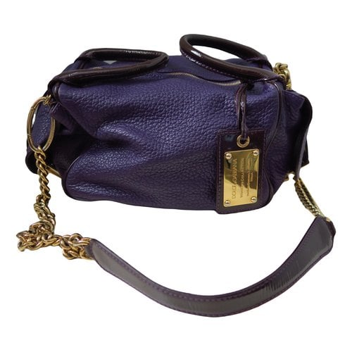 Pre-owned Dolce & Gabbana Leather Handbag In Purple