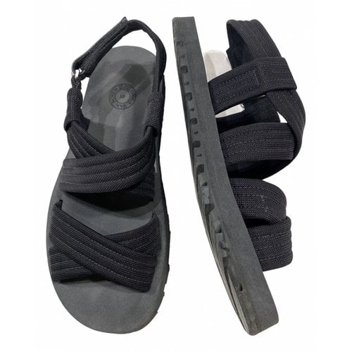 Pre-owned Dries Van Noten Cloth Sandals In Black