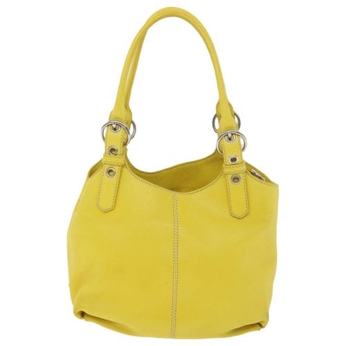 Pre-owned Prada Leather Tote In Yellow