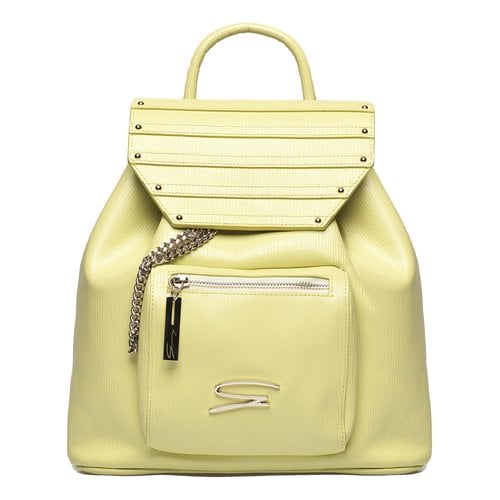 Pre-owned Genny Leather Backpack In Yellow