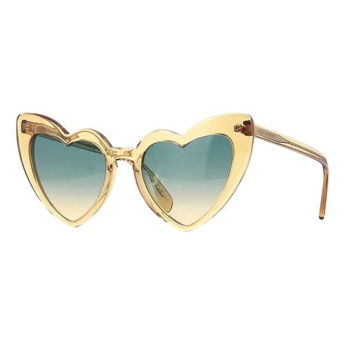Pre-owned Saint Laurent Loulou Oversized Sunglasses In Yellow
