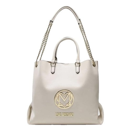 Pre-owned Moschino Love Handbag In White