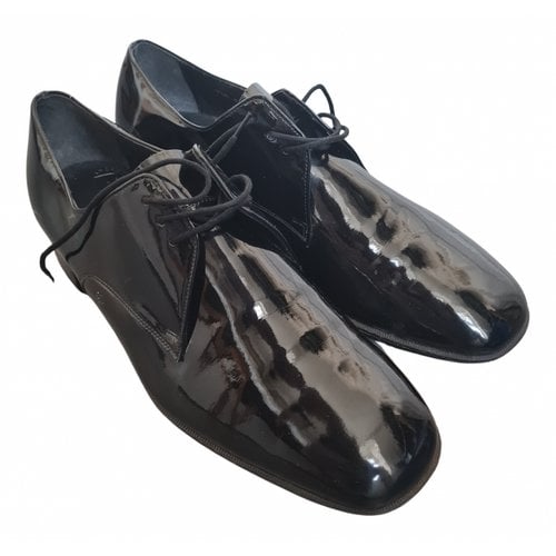Pre-owned Bally Patent Leather Lace Ups In Black