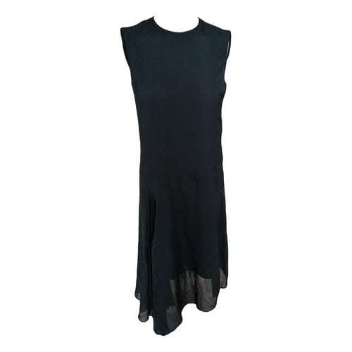 Pre-owned Bruuns Bazaar Silk Mid-length Dress In Black