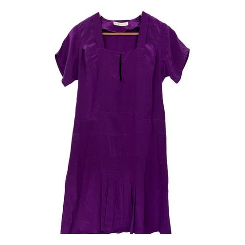 Pre-owned Chloé Silk Dress In Purple