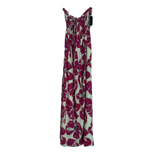 Pre-owned Juicy Couture Silk Maxi Dress In Multicolour