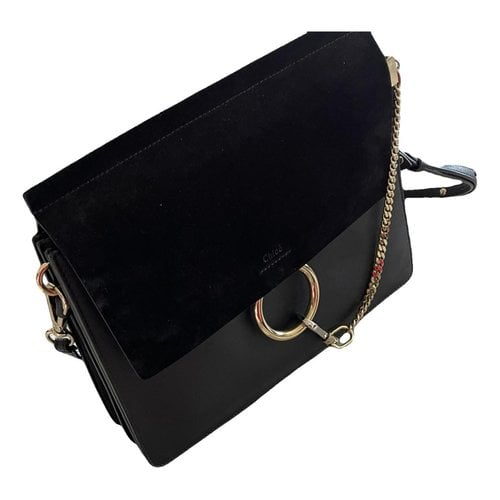 Pre-owned Chloé Faye Leather Handbag In Black