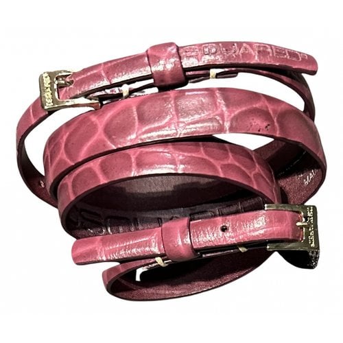 Pre-owned Dsquared2 Leather Belt In Pink