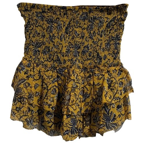 Pre-owned Isabel Marant Étoile Silk Mini Skirt In Yellow