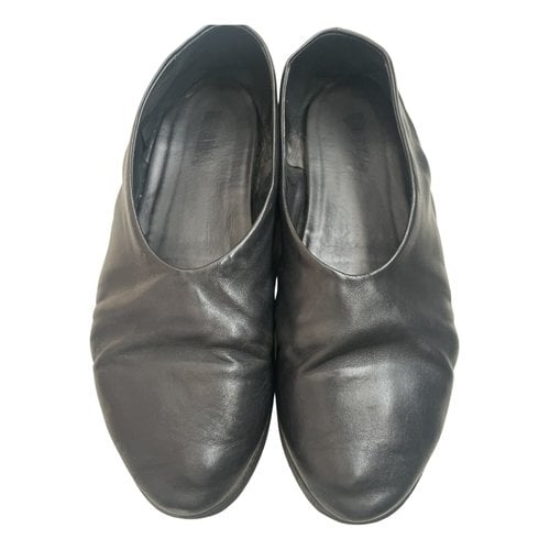 Pre-owned Marsèll Leather Ballet Flats In Black