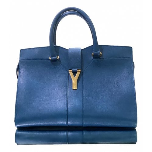 Pre-owned Saint Laurent Chyc Leather Handbag In Blue