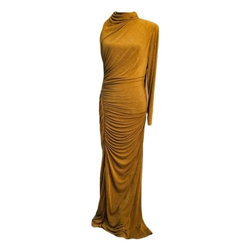 Pre-owned Misha Collection Maxi Dress In Gold