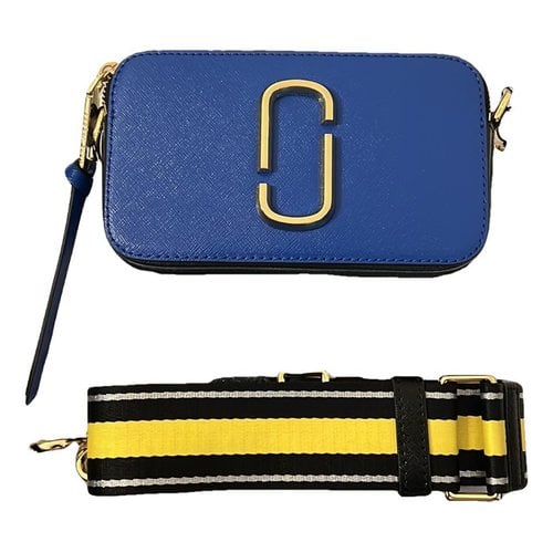 Pre-owned Marc Jacobs Snapshot Leather Clutch Bag In Blue