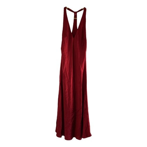 Pre-owned Gas Silk Mid-length Dress In Red