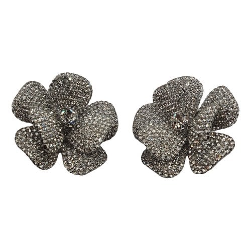 Pre-owned Alessandra Rich Platinum Earrings In Silver