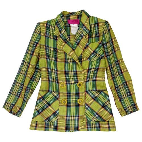 Pre-owned Christian Lacroix Linen Blazer In Green