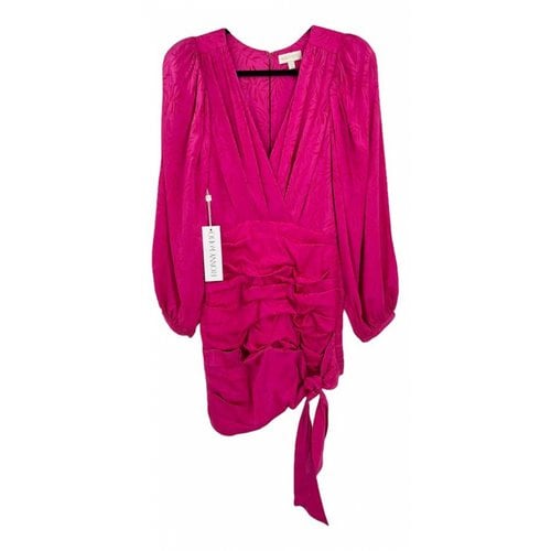Pre-owned Ronny Kobo Silk Mini Dress In Pink