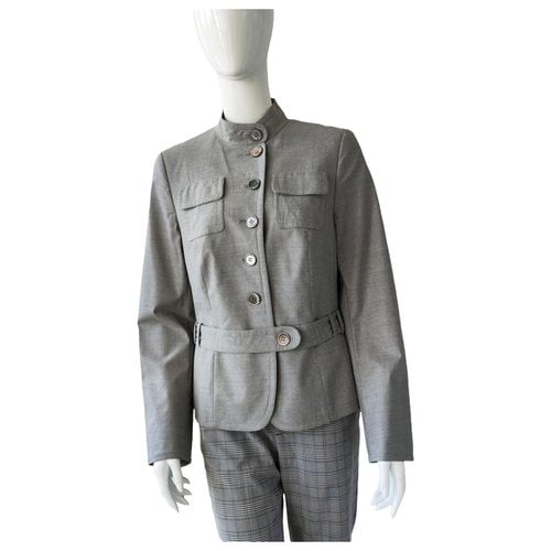 Pre-owned Akris Wool Suit Jacket In Grey