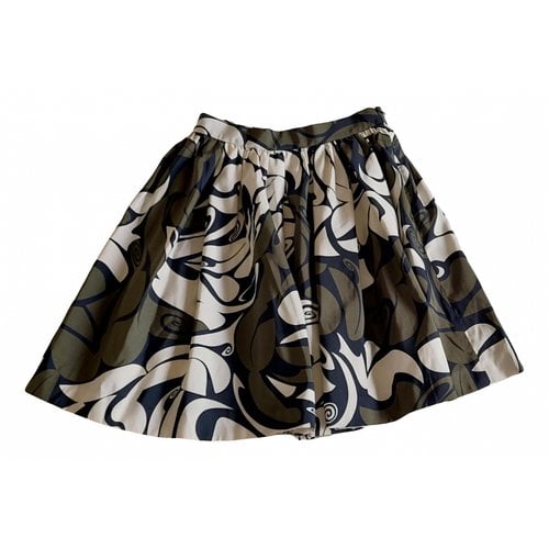 Pre-owned Miu Miu Silk Skirt In Multicolour