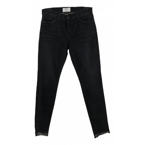 Pre-owned Current Elliott Slim Jeans In Black