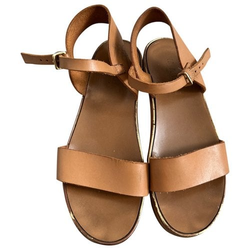 Pre-owned Marni Leather Sandal In Brown