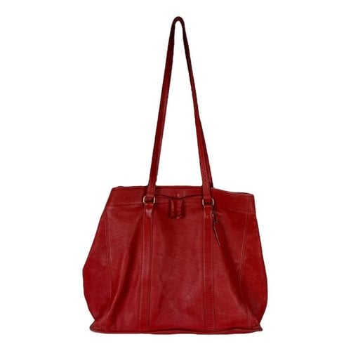 Pre-owned Coach Leather Tote In Orange