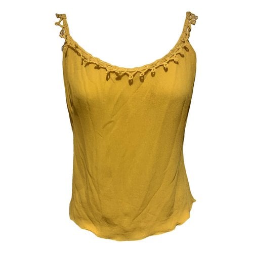 Pre-owned Ermanno Scervino Silk Camisole In Yellow