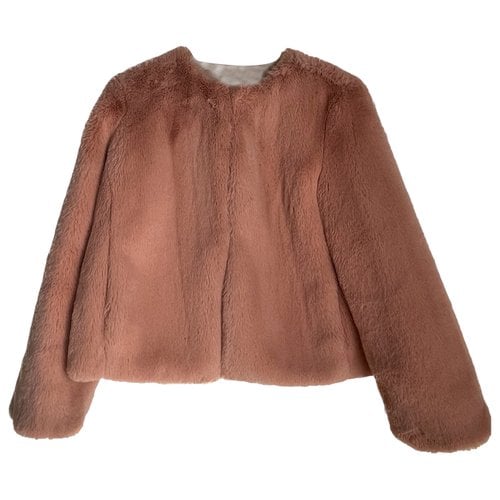 Pre-owned Tara Jarmon Faux Fur Jacket In Pink