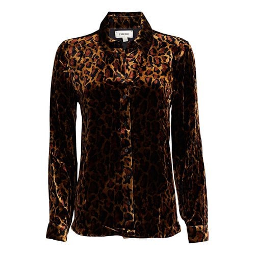 Pre-owned L Agence Blouse In Brown