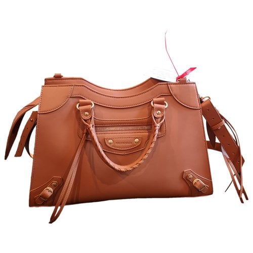 Pre-owned Balenciaga Neo Classic Leather Handbag In Brown