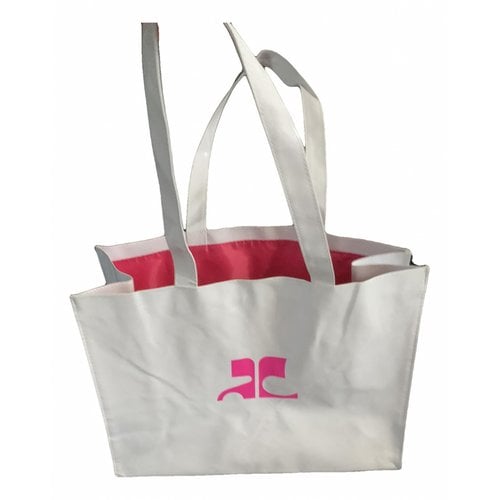 Pre-owned Courrèges Cloth Tote In White