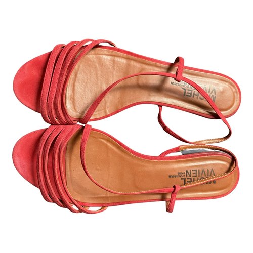 Pre-owned Michel Vivien Flats In Red