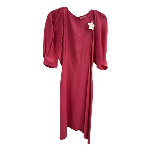 Pre-owned Khaite Silk Mid-length Dress In Pink