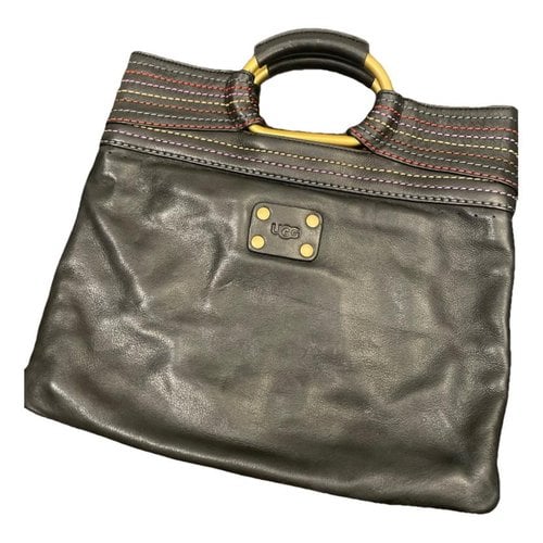 Pre-owned Ugg Leather Handbag In Black