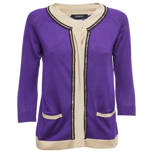 Pre-owned Versace Silk Sweatshirt In Purple