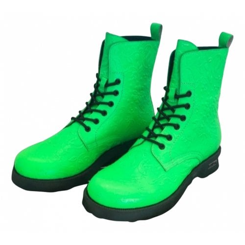 Pre-owned Cult Leather Boots In Green