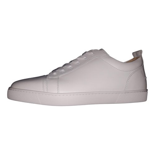 Pre-owned Christian Louboutin Leather Low Trainers In White
