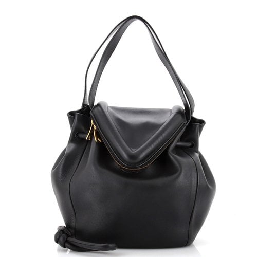 Pre-owned Bottega Veneta Leather Handbag In Black