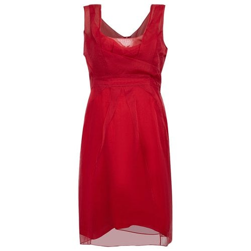 Pre-owned Celine Silk Dress In Red